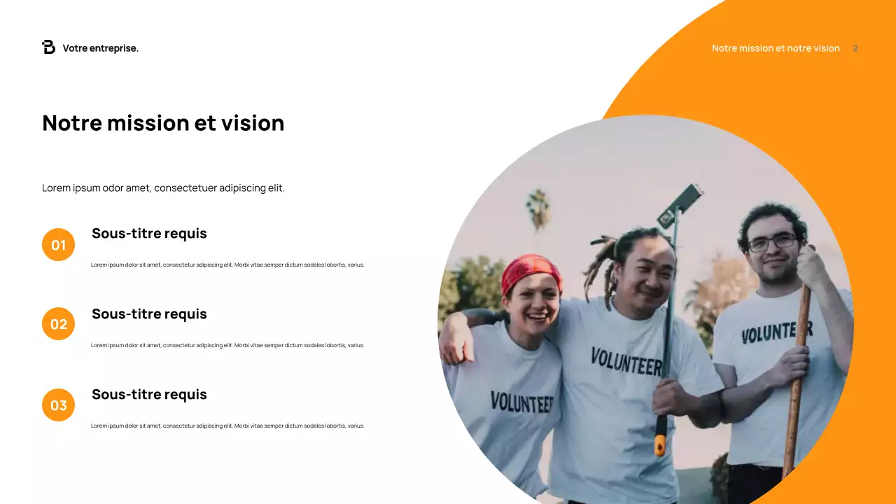 Document de collecte de fonds Orange Modern