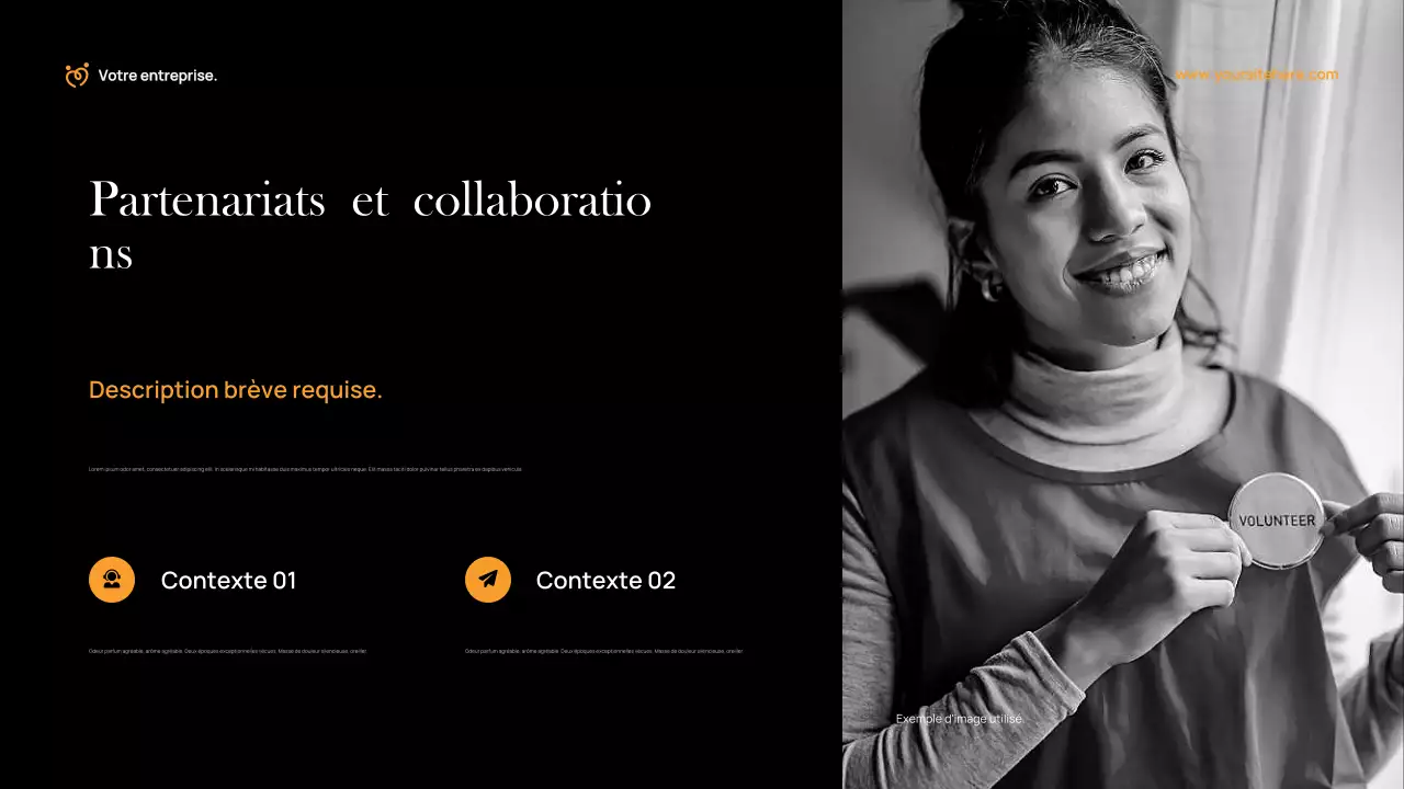 Document de collecte de fonds Orange Modern