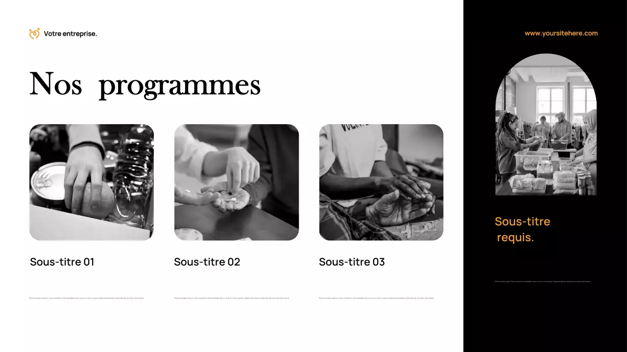 Document de collecte de fonds Orange Modern