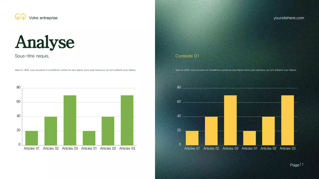 Présentation de l'environnement vert moderne