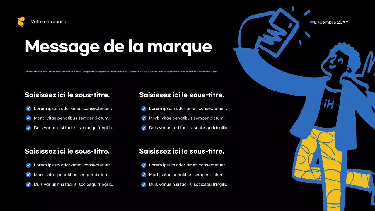 Publicité de l'agence Blue Modern