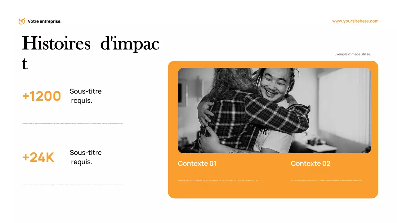 Document de collecte de fonds Orange Modern