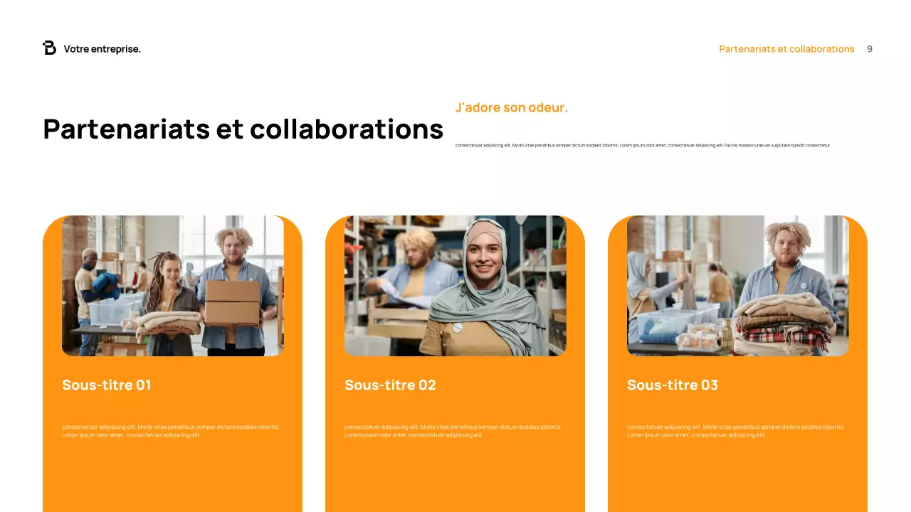 Document de collecte de fonds Orange Modern