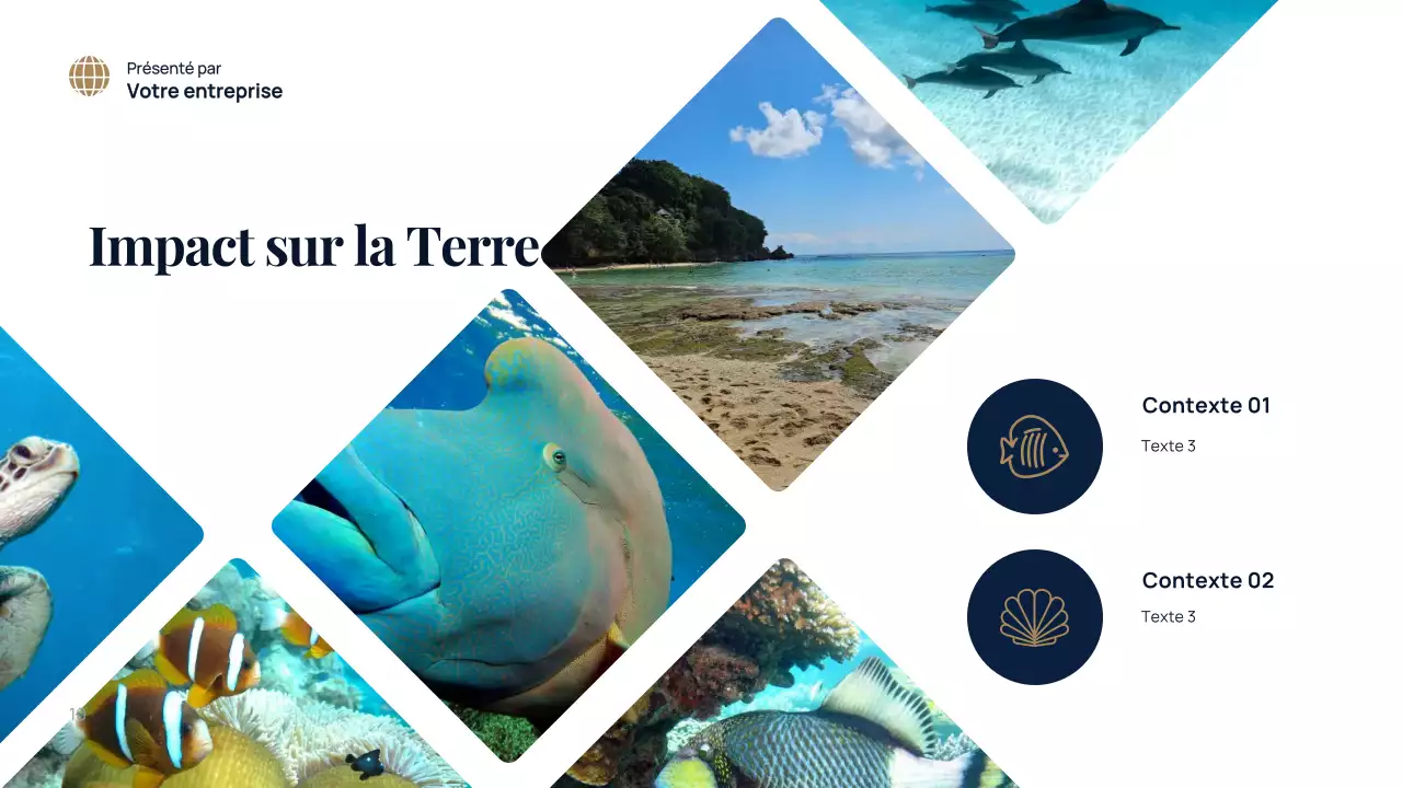 Présentation de l'environnement moderne bleu