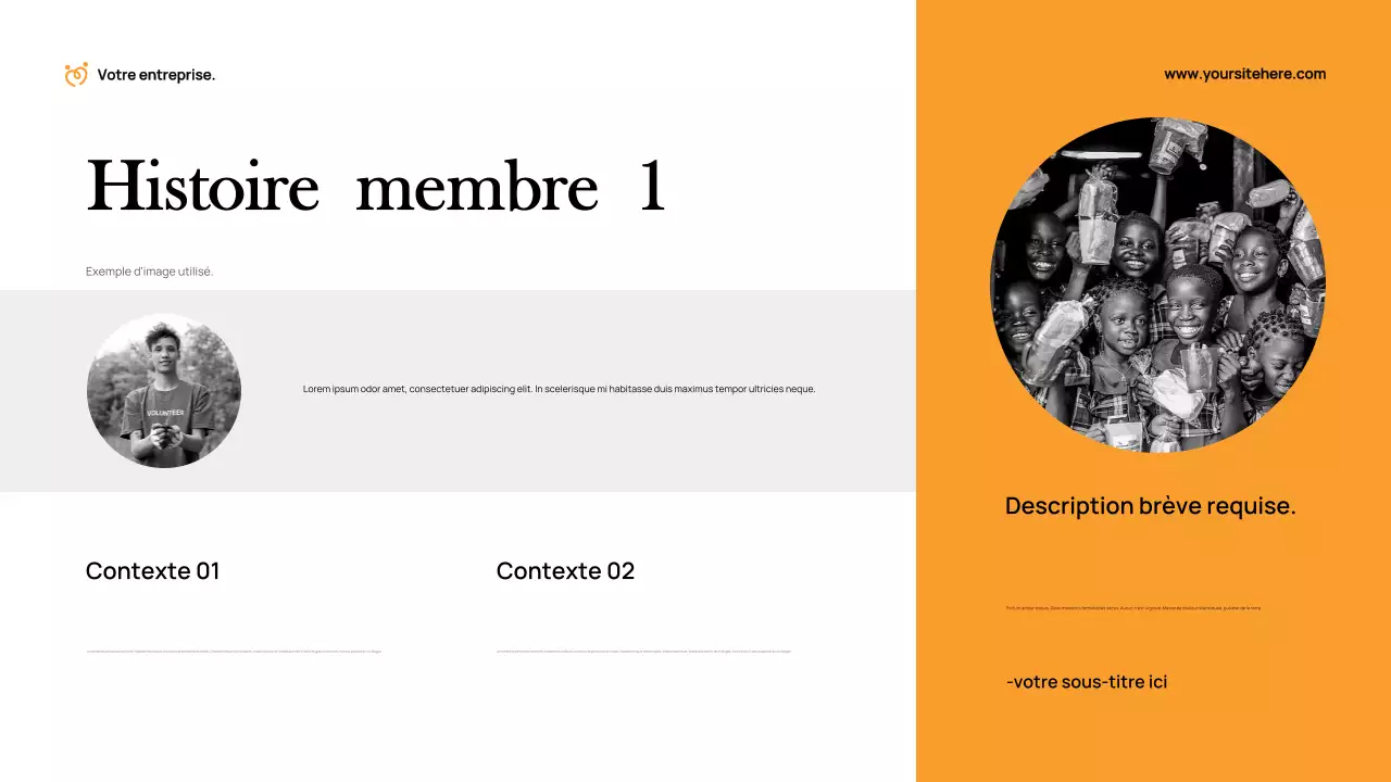 Document de collecte de fonds Orange Modern