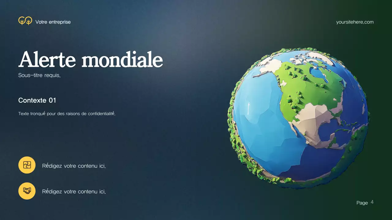 Présentation de l'environnement vert moderne