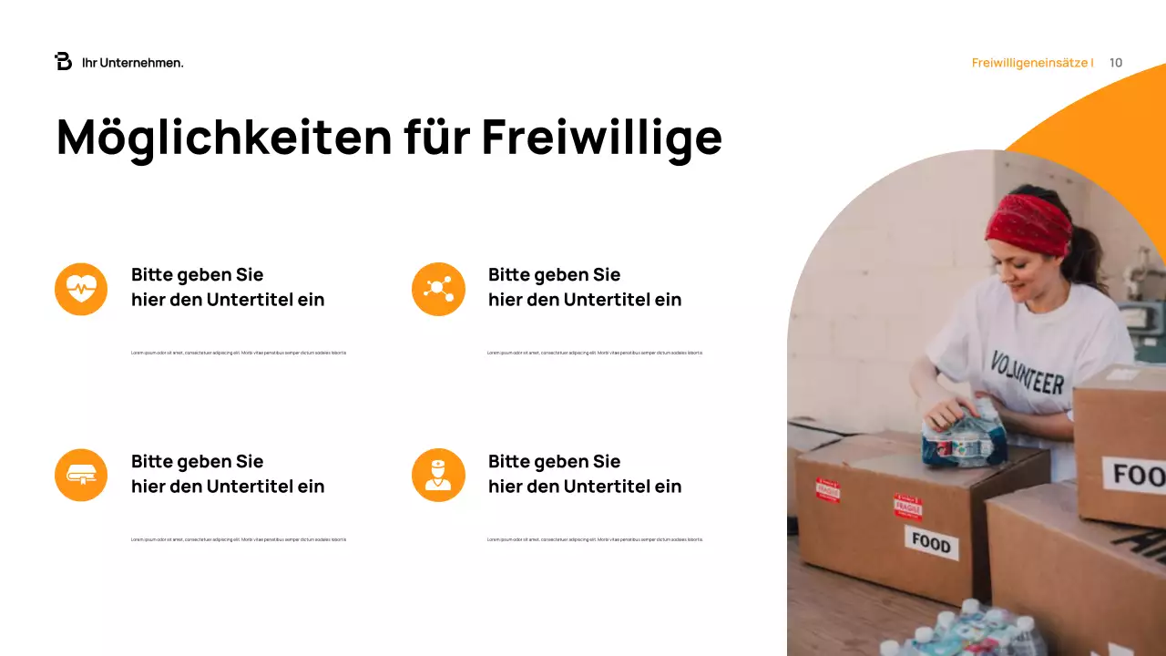 Orange Modern Fundraising-Dokument