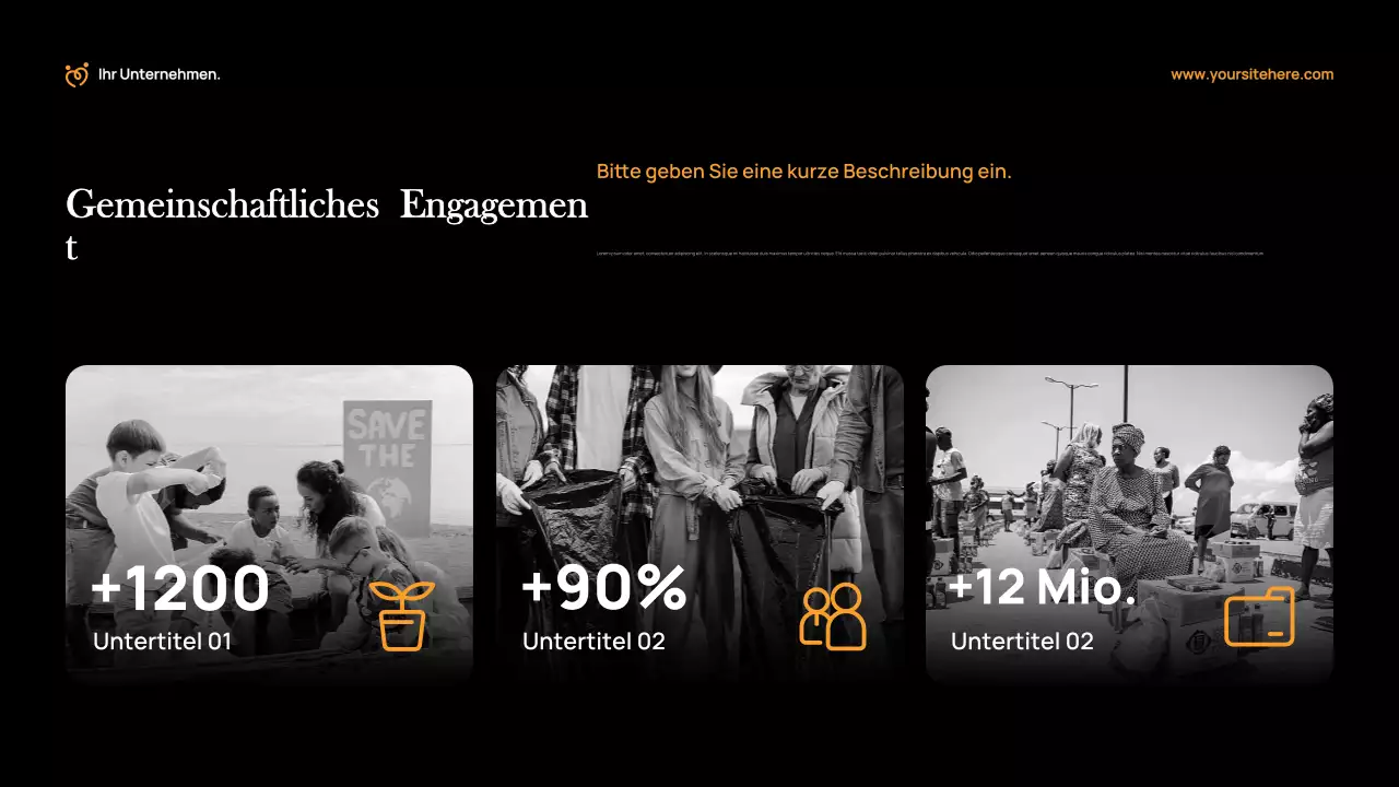 Orange Modern Fundraising-Dokument