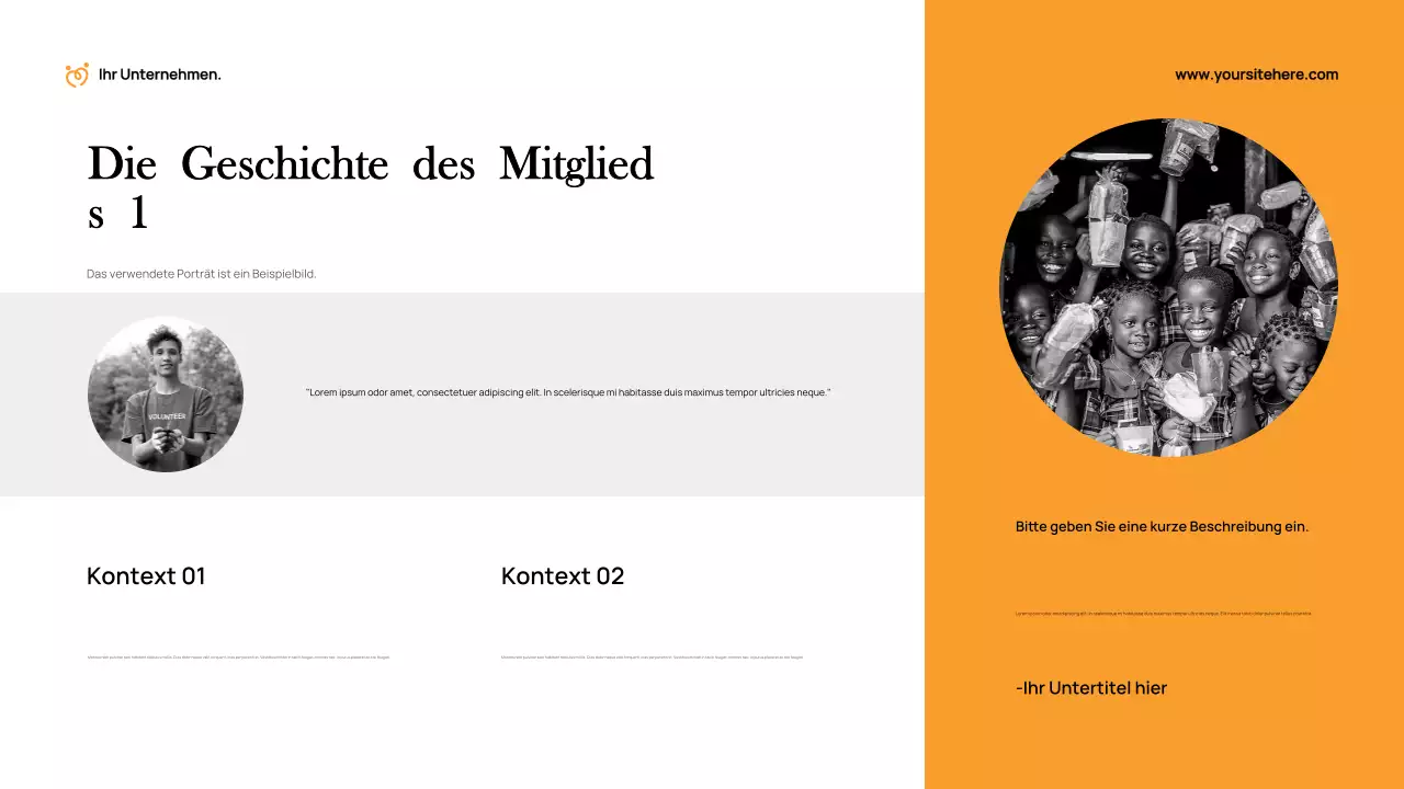 Orange Modern Fundraising-Dokument