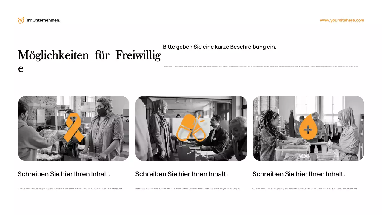 Orange Modern Fundraising-Dokument