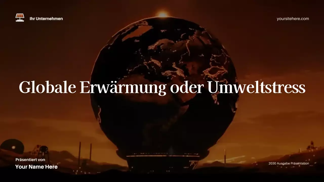 Brown Modernes Klima Präsentation