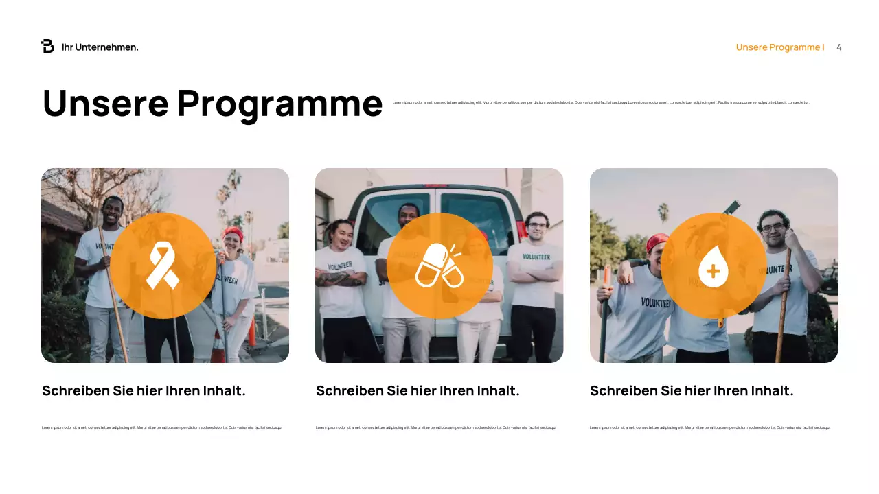 Orange Modern Fundraising-Dokument