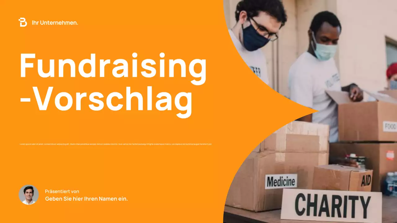 Orange Modern Fundraising-Dokument