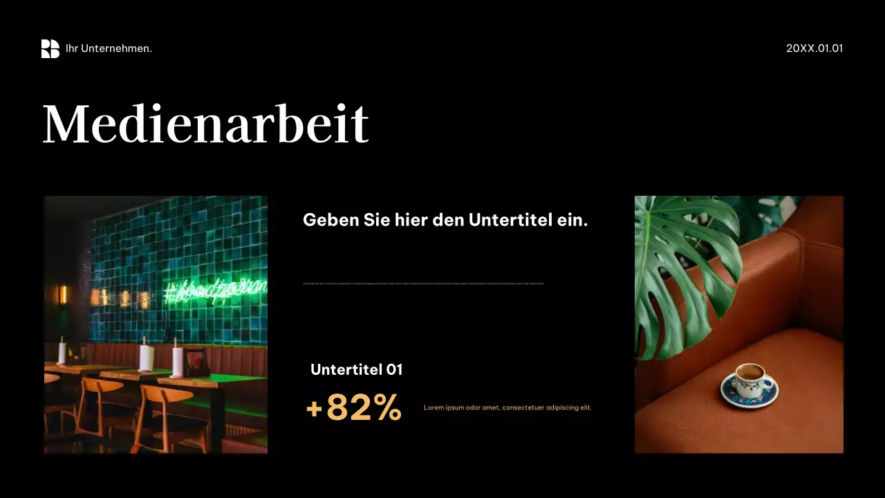 Schwarze moderne Geschäftsförderung