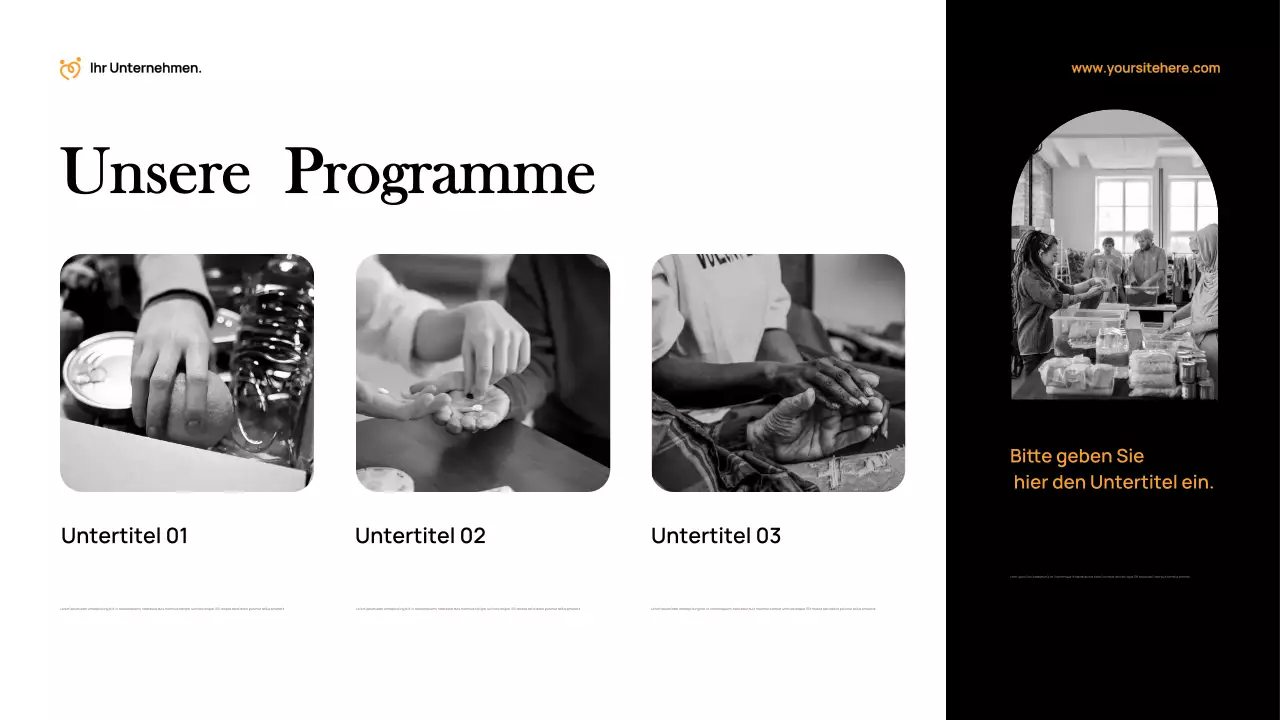 Orange Modern Fundraising-Dokument