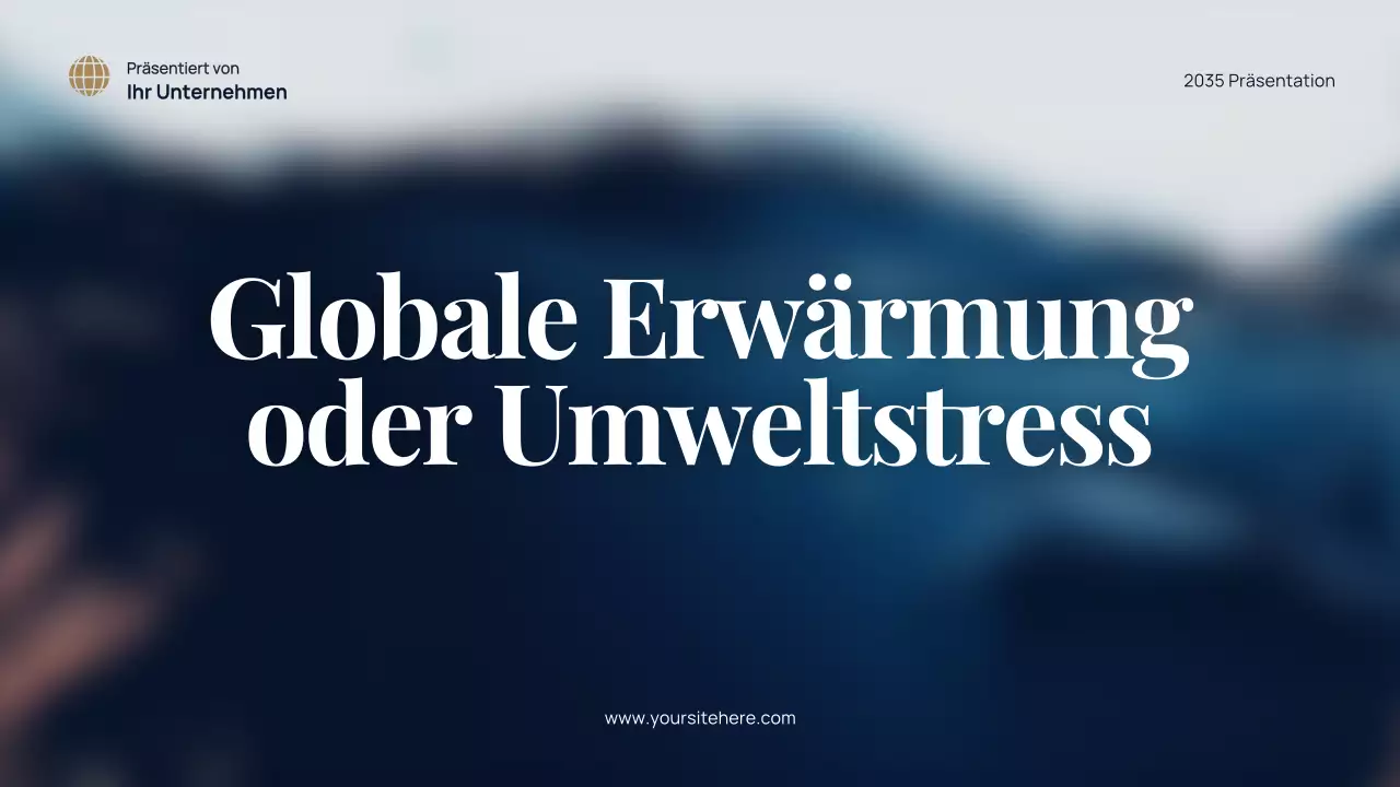 Blaue Moderne Umgebung Präsentation