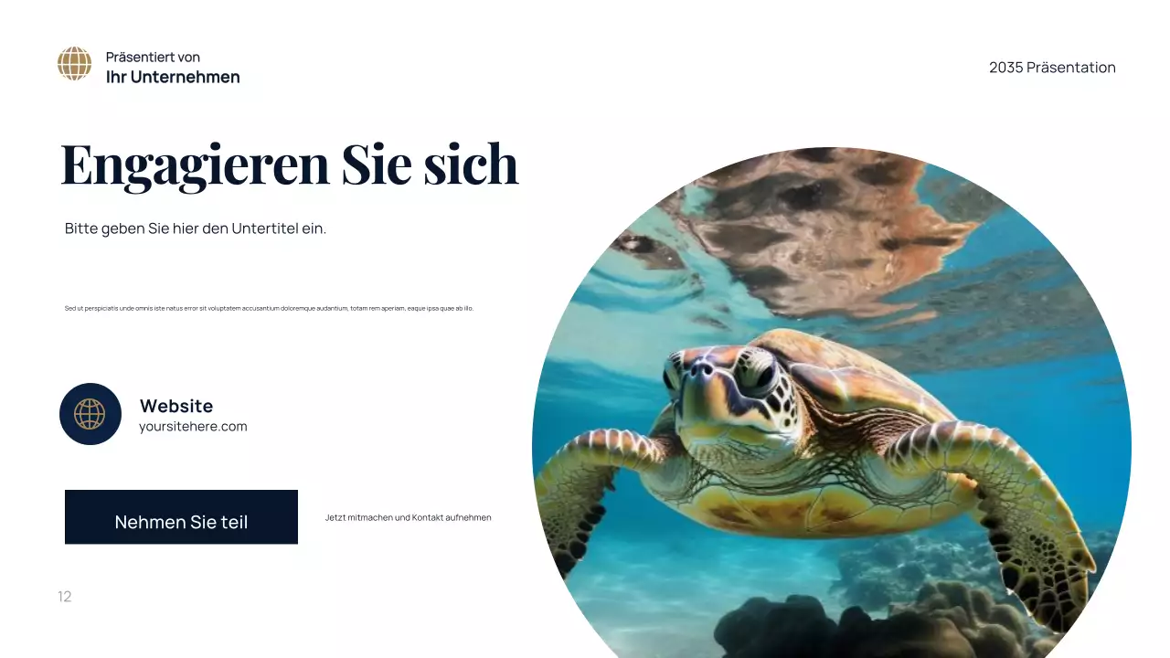 Blaue Moderne Umgebung Präsentation