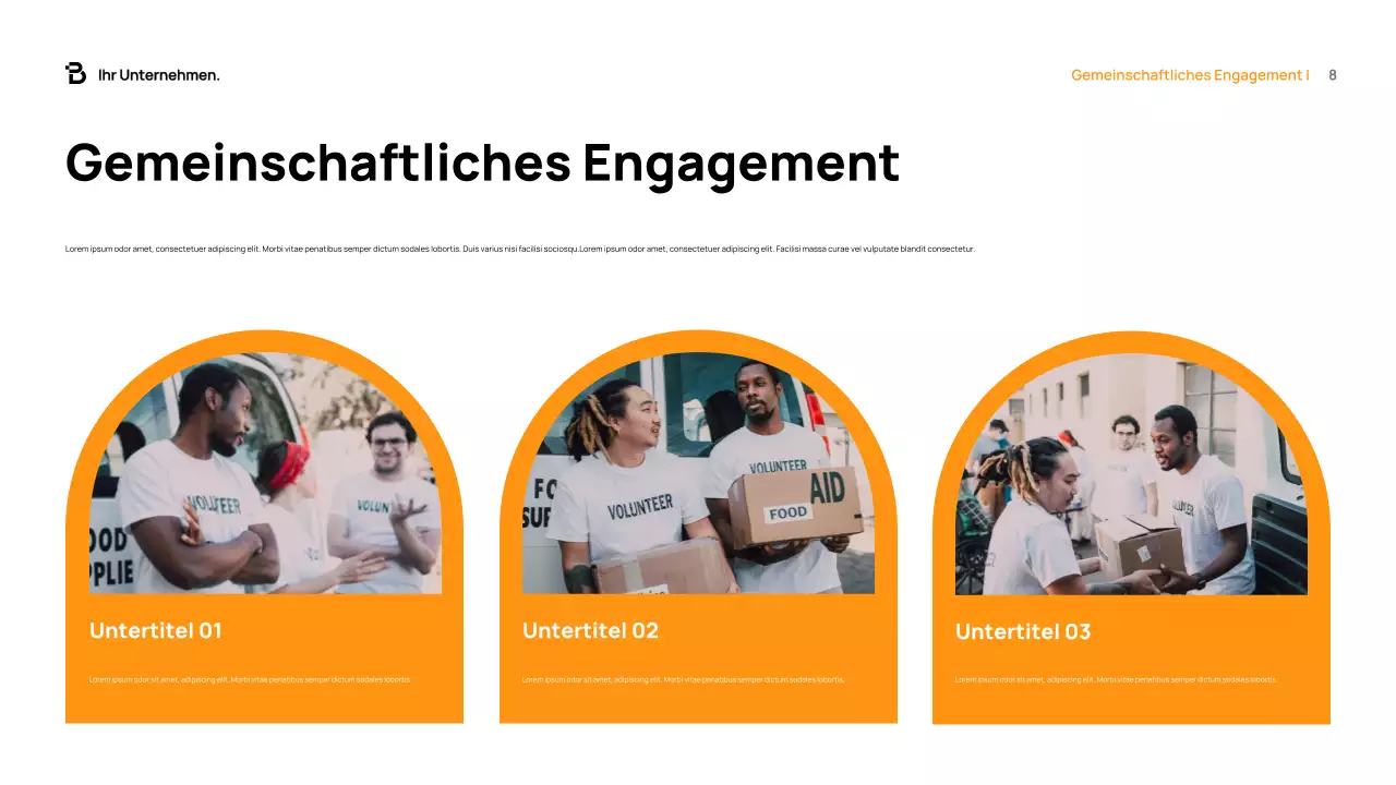 Orange Modern Fundraising-Dokument