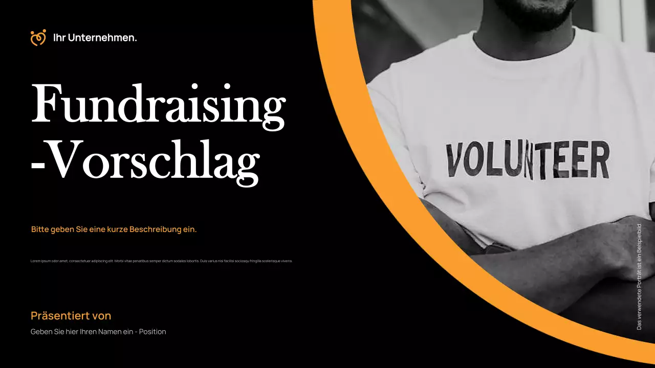 Orange Modern Fundraising-Dokument