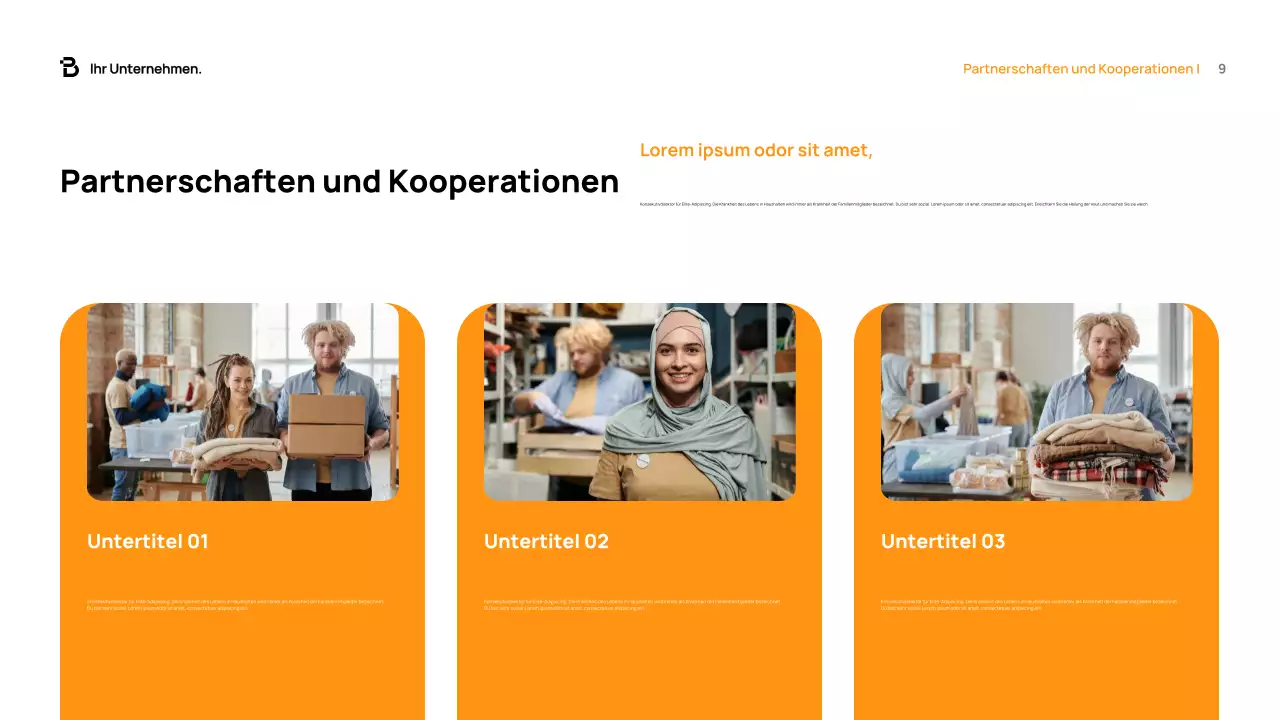 Orange Modern Fundraising-Dokument