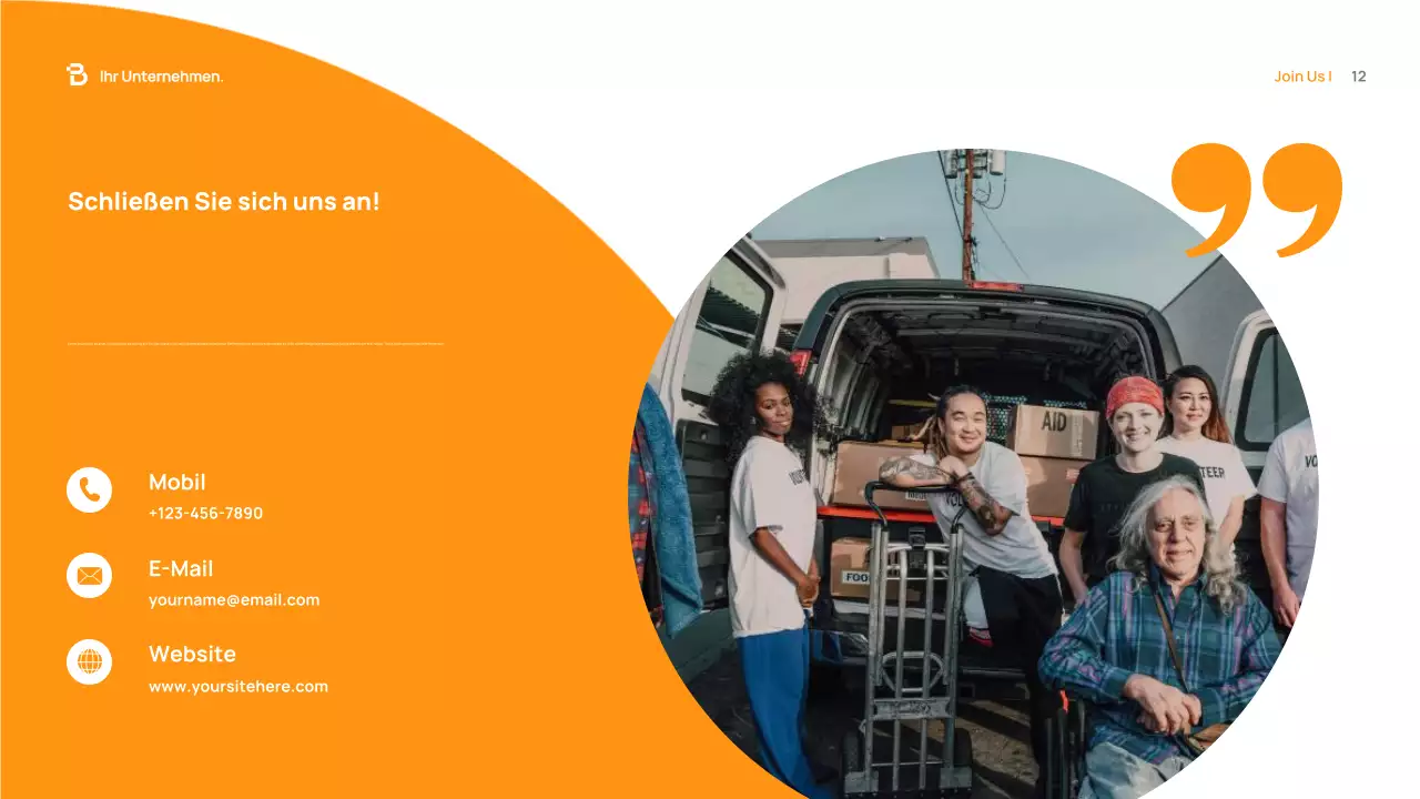 Orange Modern Fundraising-Dokument