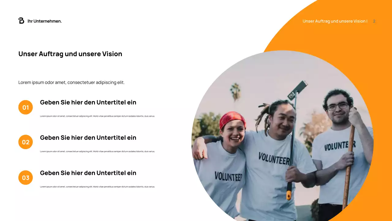 Orange Modern Fundraising-Dokument