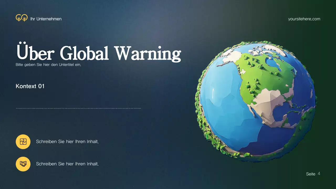 Grüne Moderne Umwelt Präsentation