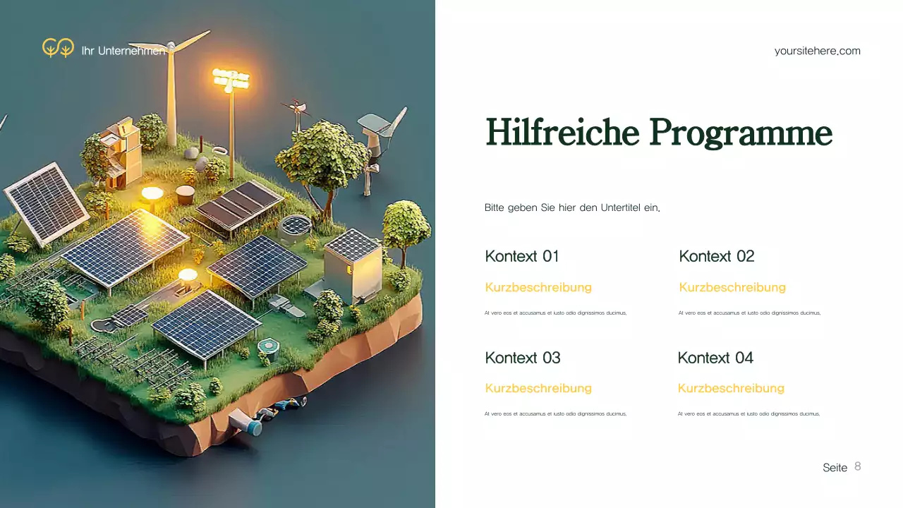 Grüne Moderne Umwelt Präsentation