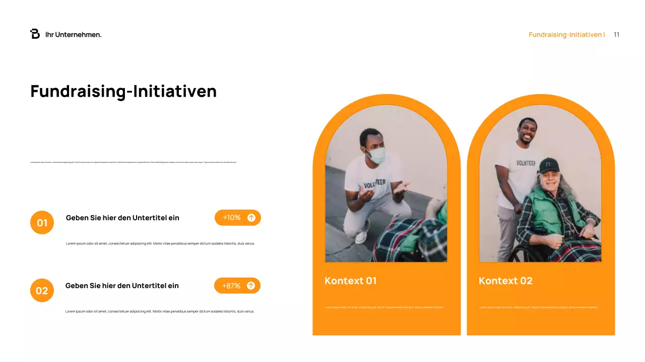 Orange Modern Fundraising-Dokument