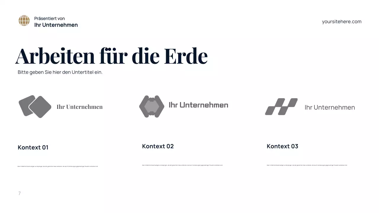 Blaue Moderne Umgebung Präsentation