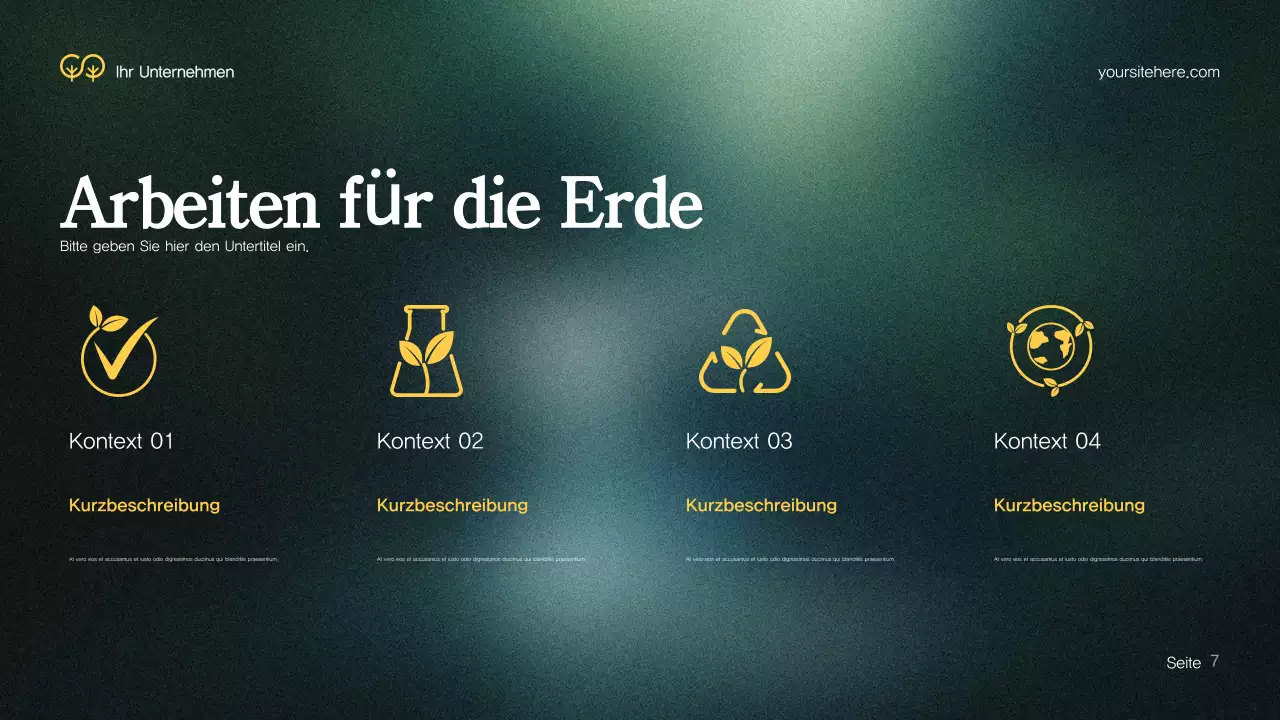 Grüne Moderne Umwelt Präsentation