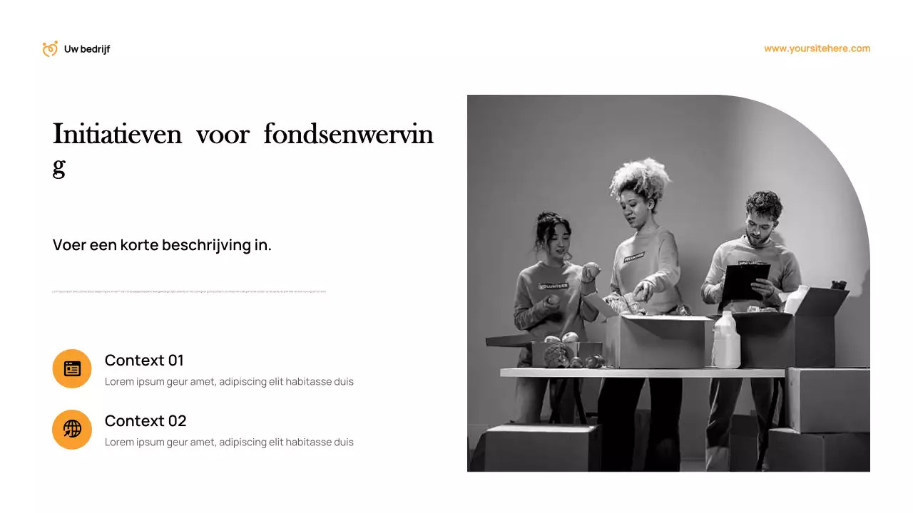 Oranje Modern Fondsenwervingsdocument