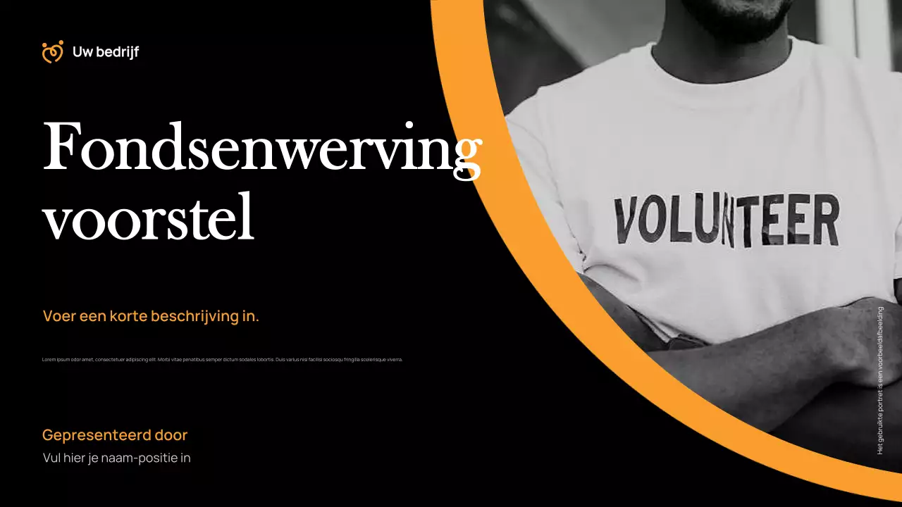 Oranje Modern Fondsenwervingsdocument