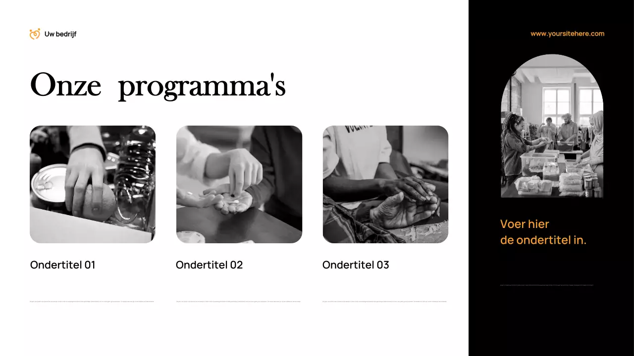 Oranje Modern Fondsenwervingsdocument