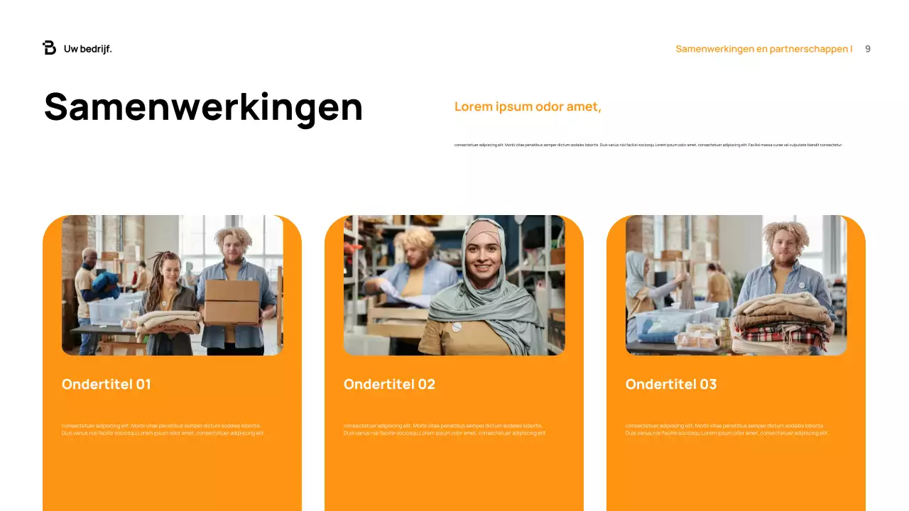 Oranje Modern Fondsenwervingsdocument