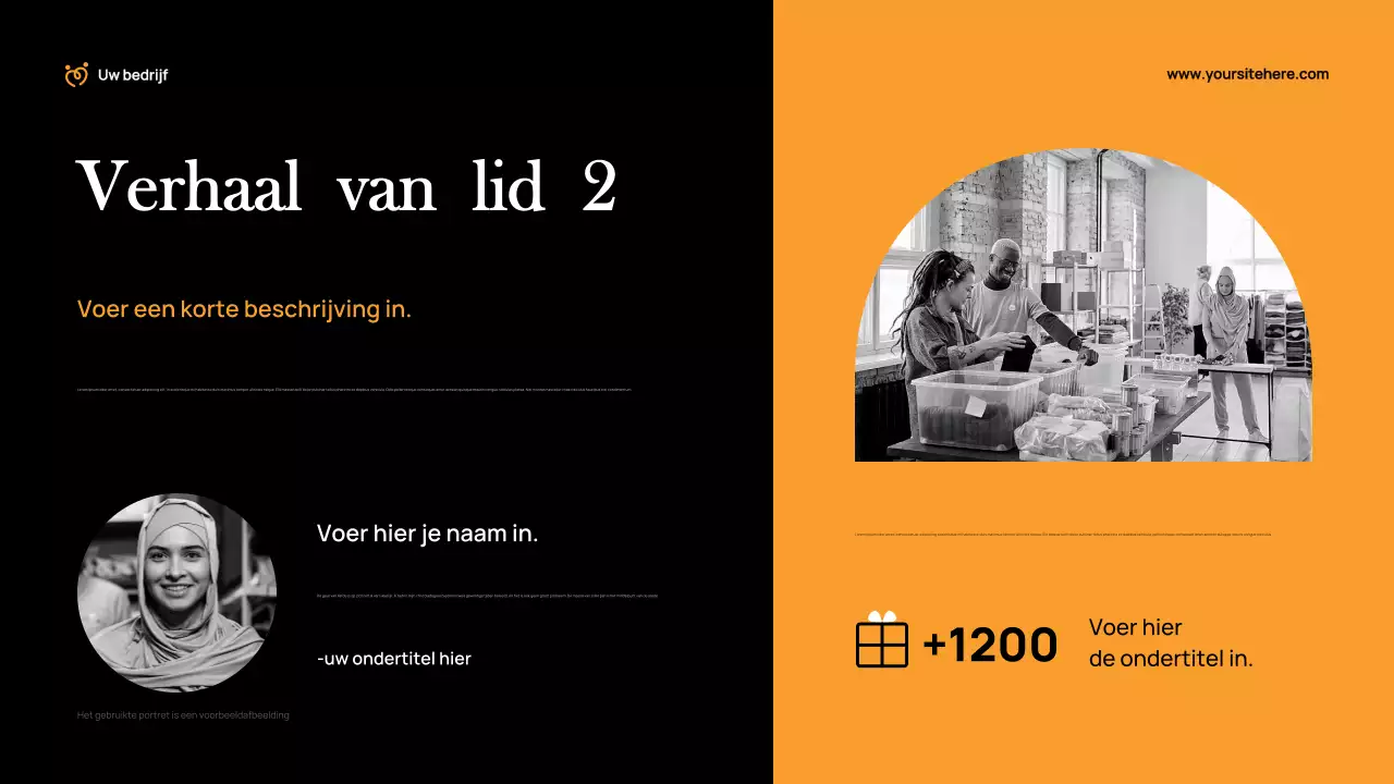 Oranje Modern Fondsenwervingsdocument