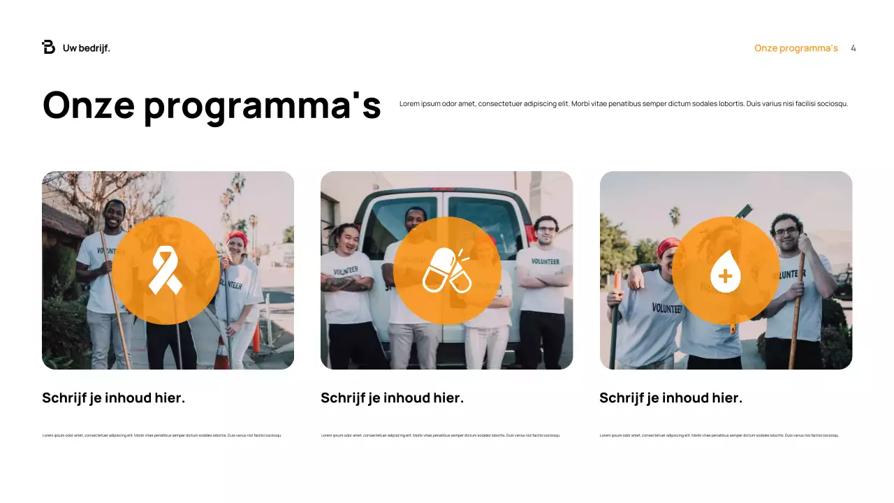 Oranje Modern Fondsenwervingsdocument