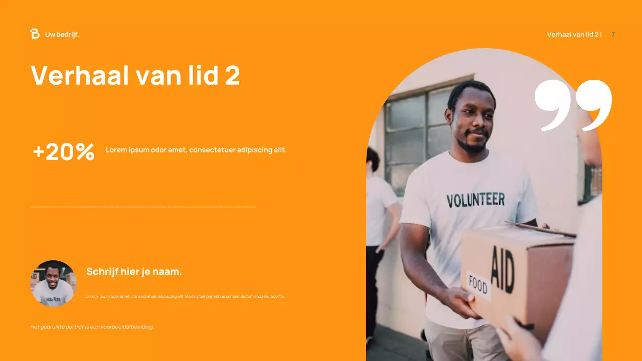 Oranje Modern Fondsenwervingsdocument