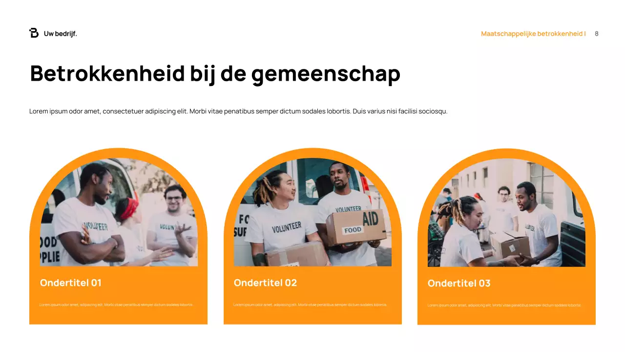 Oranje Modern Fondsenwervingsdocument