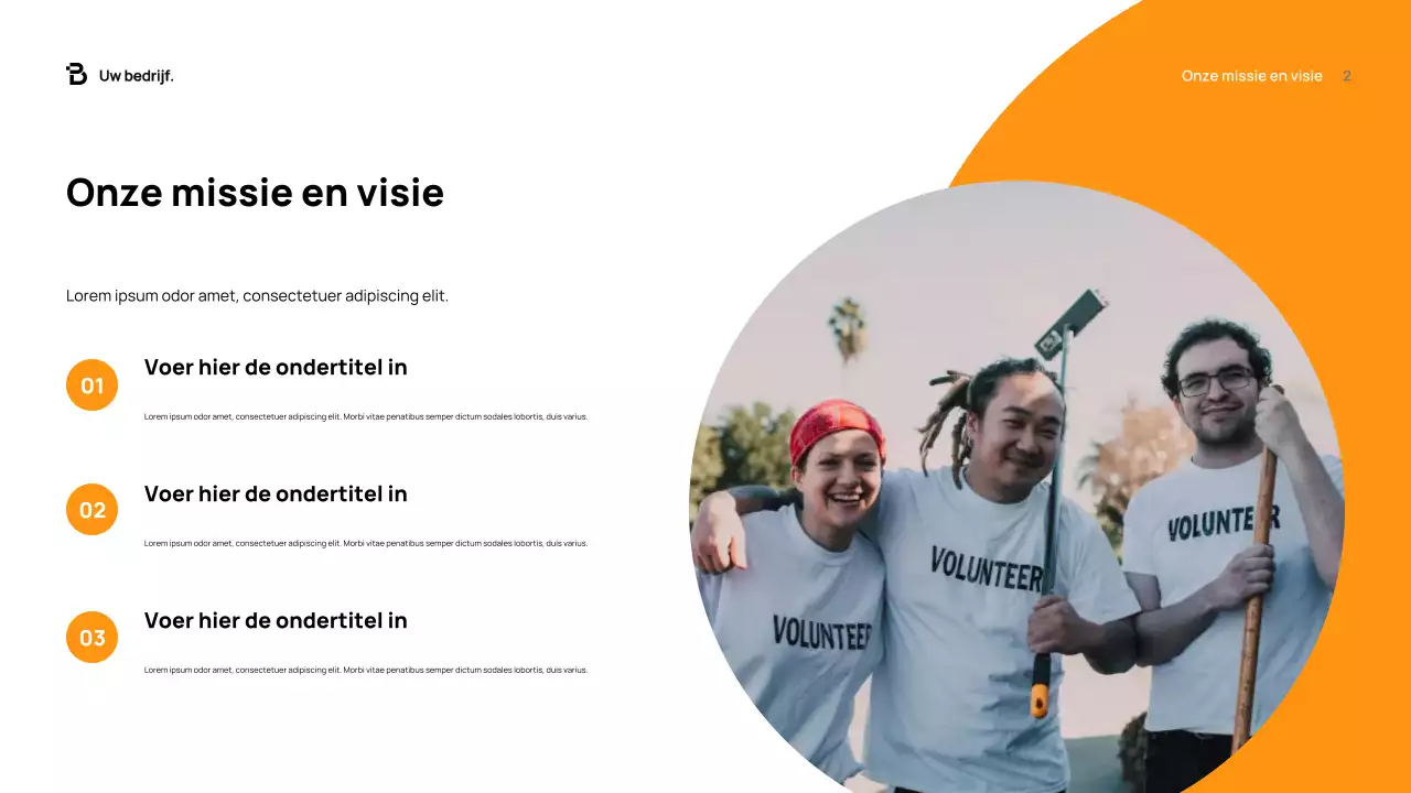 Oranje Modern Fondsenwervingsdocument