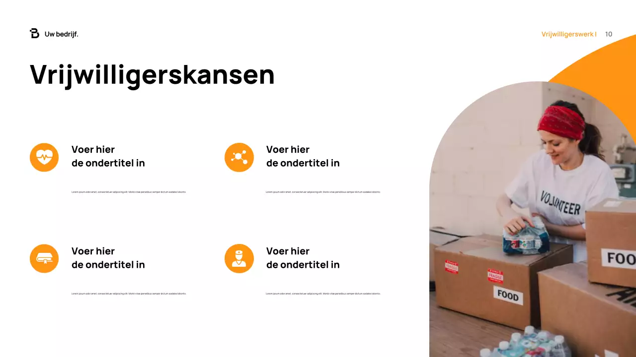 Oranje Modern Fondsenwervingsdocument