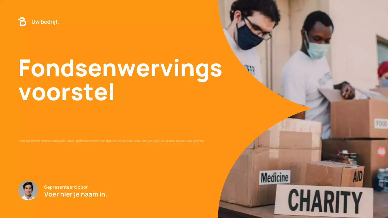 Oranje Modern Fondsenwervingsdocument