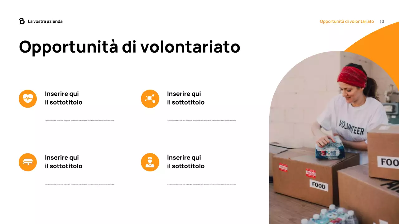 Documento di raccolta fondi moderno arancione