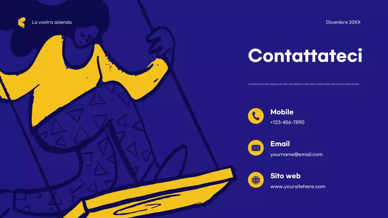 Pubblicità dell'agenzia Blue Modern