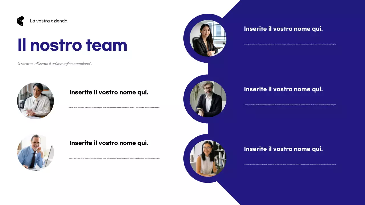 Pubblicità dell'agenzia Blue Modern