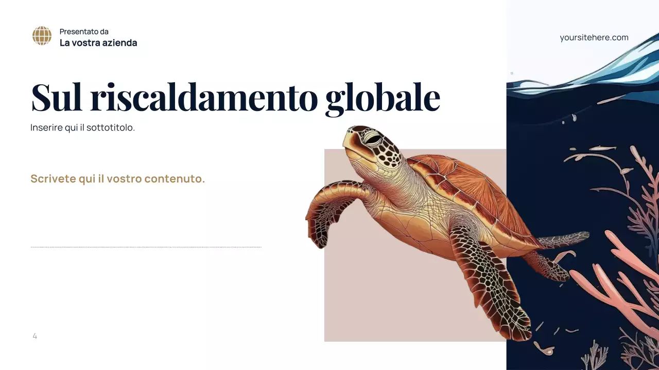 Presentazione dell'ambiente moderno blu