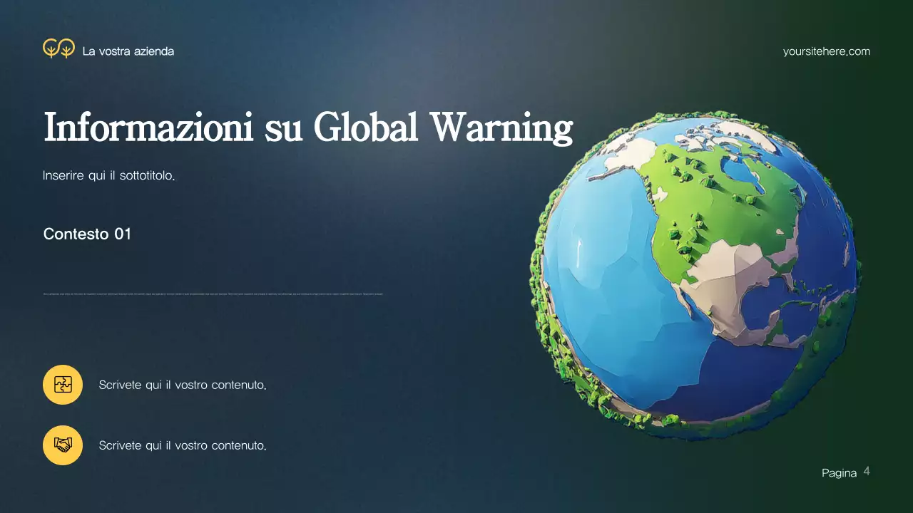 Presentazione dell'ambiente moderno verde