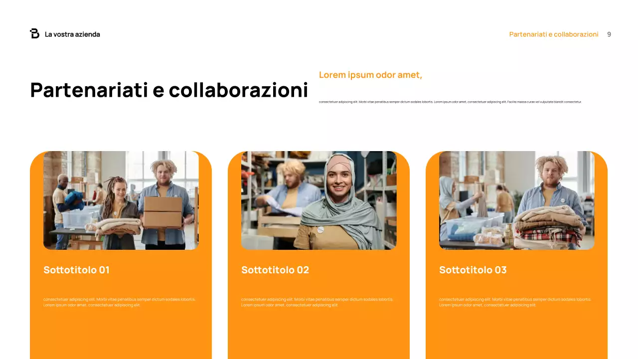 Documento di raccolta fondi moderno arancione