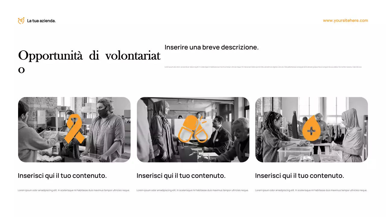 Documento di raccolta fondi moderno arancione