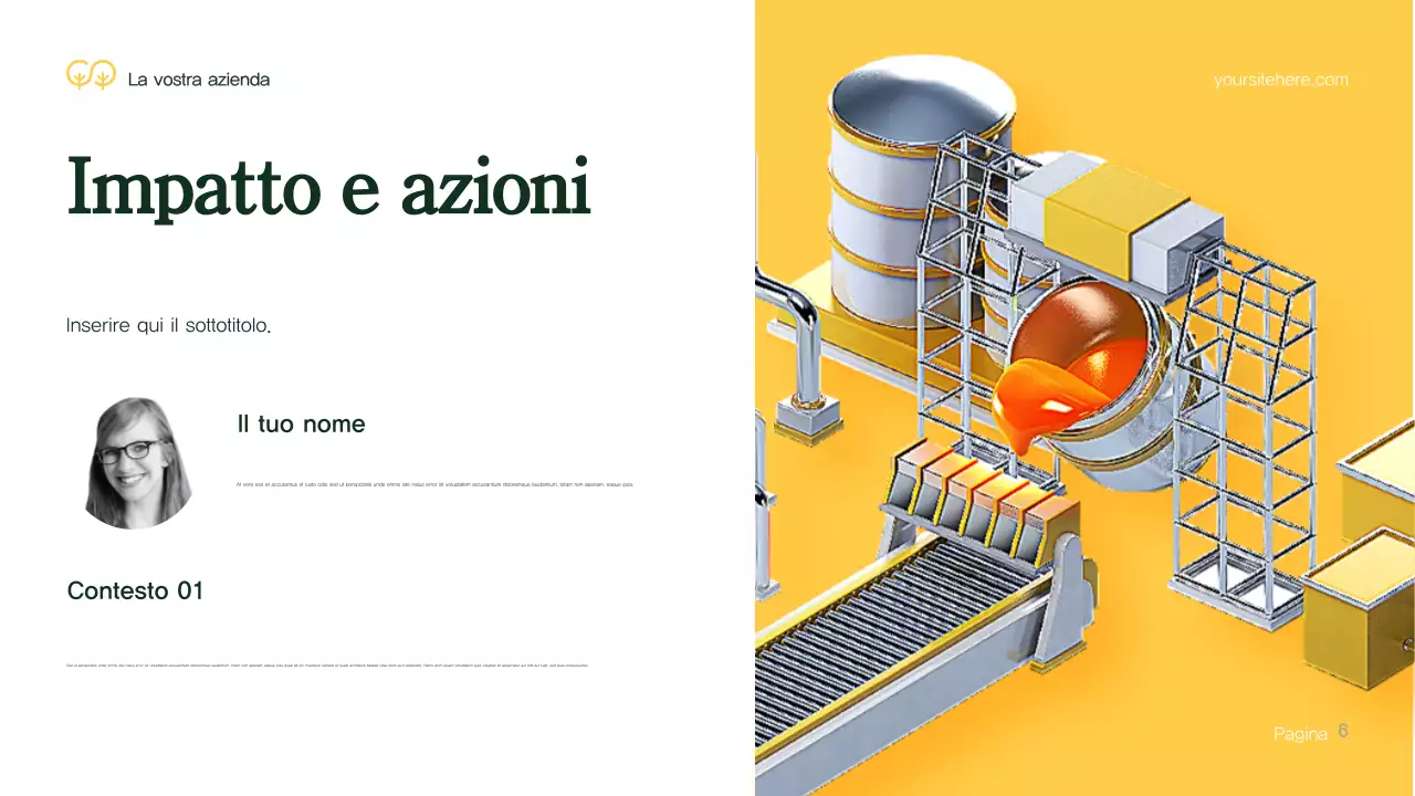 Presentazione dell'ambiente moderno verde